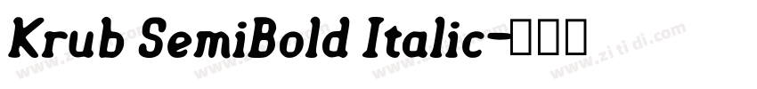 Krub SemiBold Italic字体转换